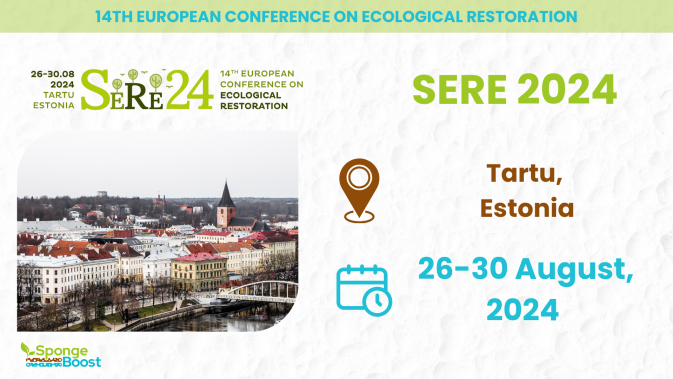 SpongeBoost will appear on the 14th European Conference on Ecological Restoration (SERE 2024)