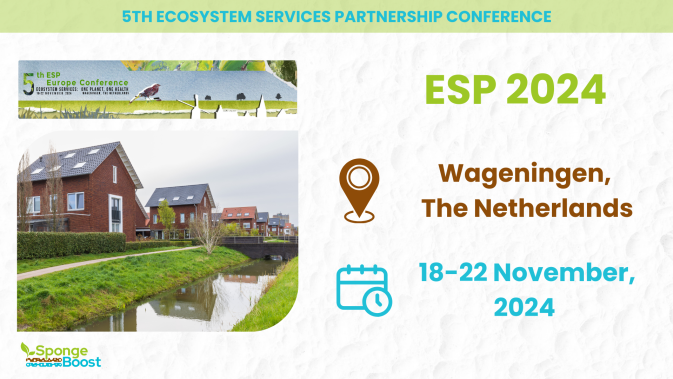 SpongeBoost partners are set to host sessions at the upcoming 5th ESP Conference, taking place this November in Wageningen.